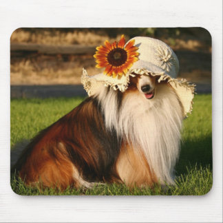 Alfombrilla De Ratón Sheltie con el gorra