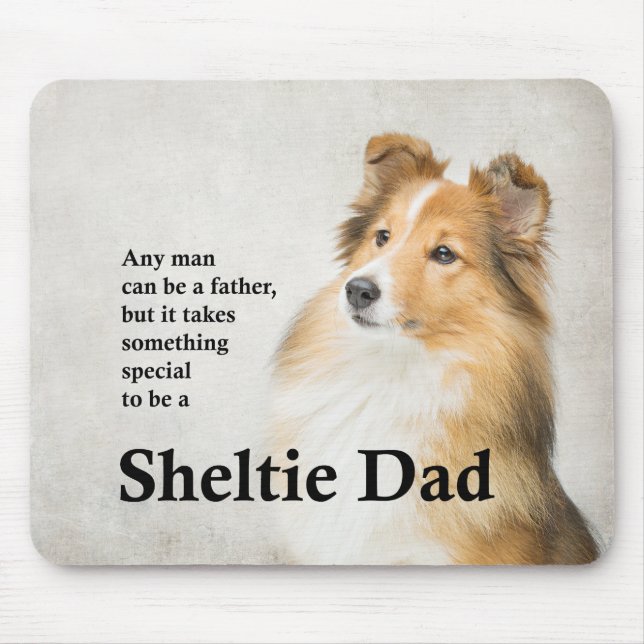 Alfombrilla De Ratón Sheltie Dad Mousepad (Frente)