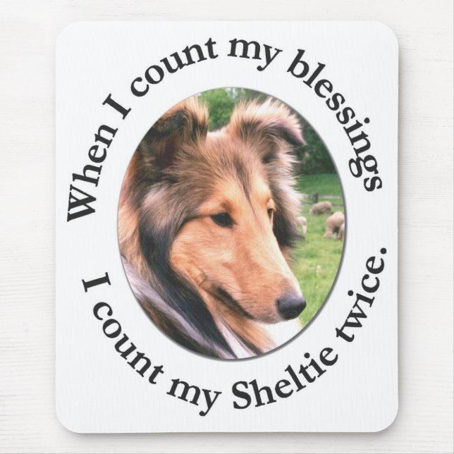 Alfombrilla De Ratón Sheltie que bendice #4 Mousepad (Frente)