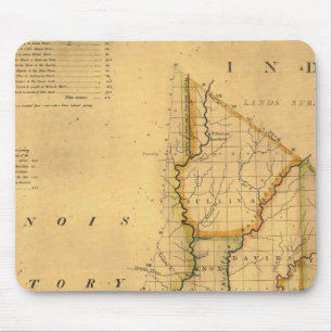 Alfombrilla De Ratón Shelton y el mapa de Kensett del estado de Indiana