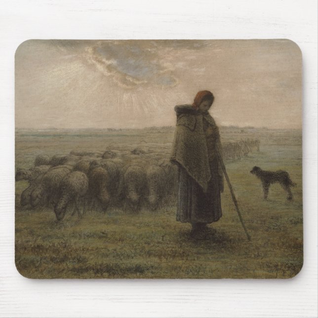 Alfombrilla De Ratón Shepherdess y su multitud el | 1862-63 (Frente)