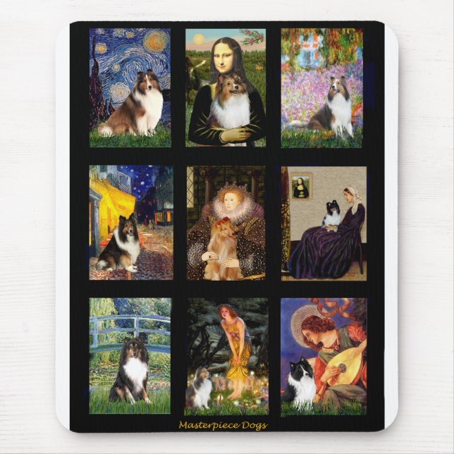 Alfombrilla De Ratón Shetland Sheepdog Masterpiece Composite (Frente)