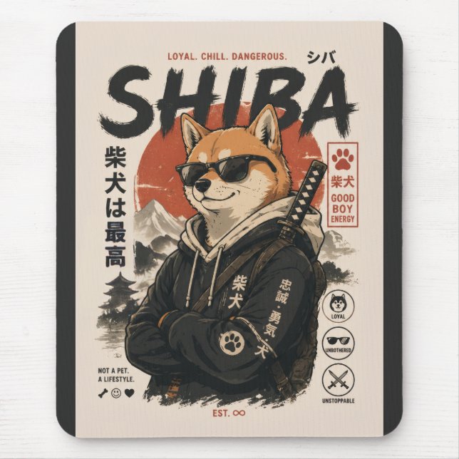 ALFOMBRILLA DE RATÓN SHIBA EL PROTECTOR (Frente)