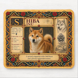 Alfombrilla De Ratón Shiba Inu, Arte de Bestiario Medieval