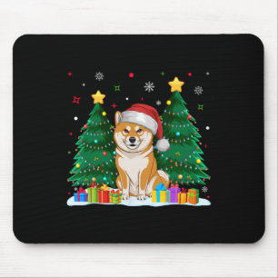 Alfombrilla De Ratón Shiba Inu Dog ama a Santa Hat Feo Navidades Swea