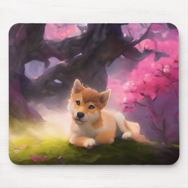 Alfombrilla De Ratón Shiba Inu Fantasy Anime (Frente)