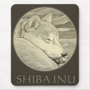 Alfombrilla De Ratón Shiba Inu Mousepad obsequios a antiguos perros lob