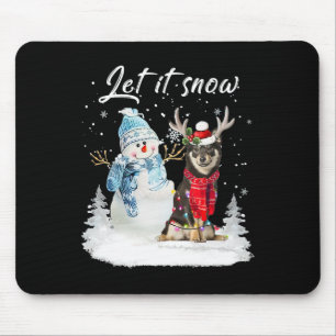 Alfombrilla De Ratón Shiba Inu Santa Dog Navidades Snowman Xmas Pajama