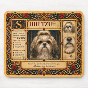 Alfombrilla De Ratón Shih Tzu, Arte de Bestiario Medieval