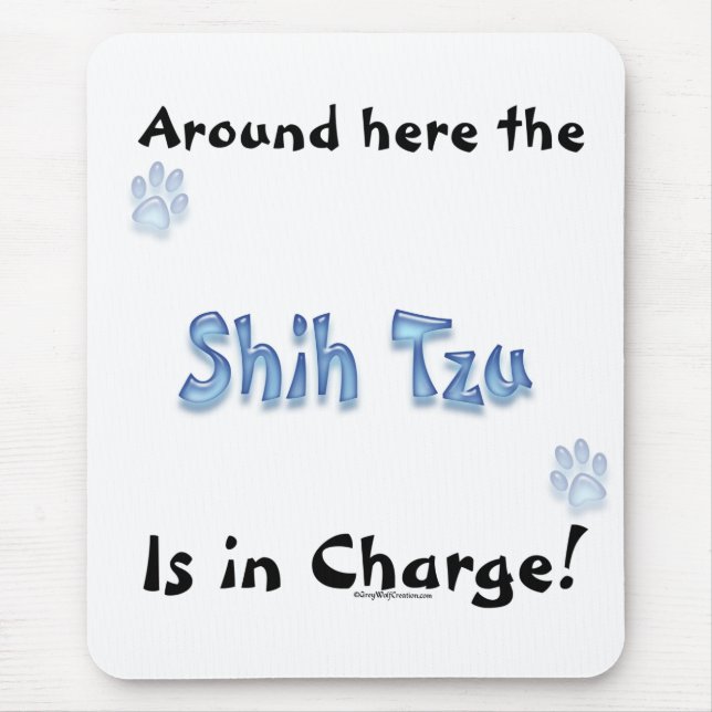 Alfombrilla De Ratón Shih Tzu Charge (Frente)