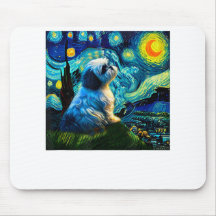 Shih Tzu Funny , Perro, Van Gogh,