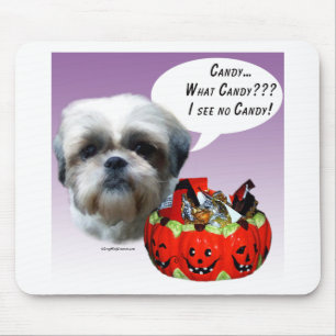 Alfombrilla De Ratón Shih Tzu (natural) Candy de Halloween