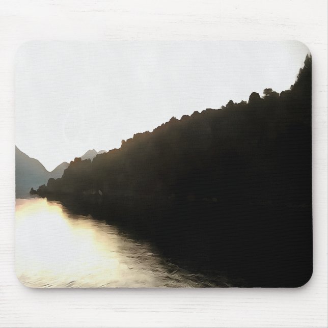 Alfombrilla De Ratón Shores Shadows Paisaje Arte (Frente)