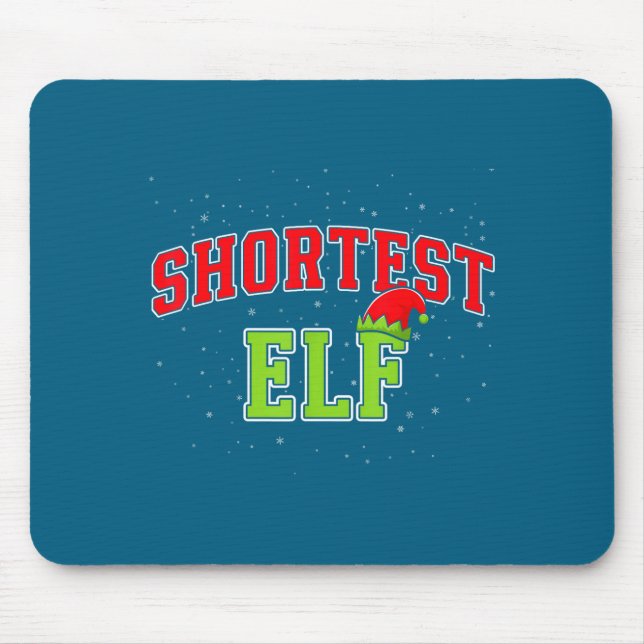 Alfombrilla De Ratón Shortest Elf Christmas Family Matching Group Xmas  (Frente)