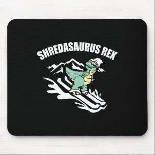 Alfombrilla De Ratón Shredasaurus Rex Esquí Dinosaurio Niños Divertido 