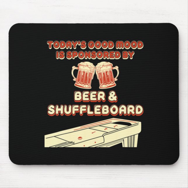 Alfombrilla De Ratón Shuffleboard Player Beer  (Frente)