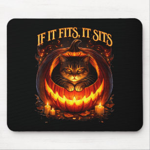Alfombrilla De Ratón Si cabe gato negro gótico humor oscuro halloween