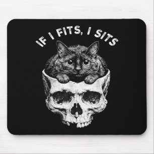 Alfombrilla De Ratón Si cabe me siento calavera de gato negro humor de