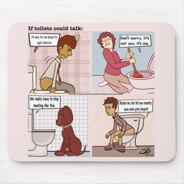 Alfombrilla De Ratón Si los inodoros pueden hablar de la almohadilla de (Frente)