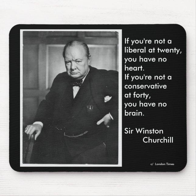 Alfombrilla De Ratón Si usted no es un liberal en veinte… (Frente)