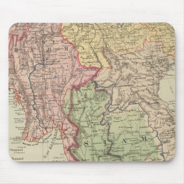 Alfombrilla De Ratón Siam, Birmania y Anam (Frente)