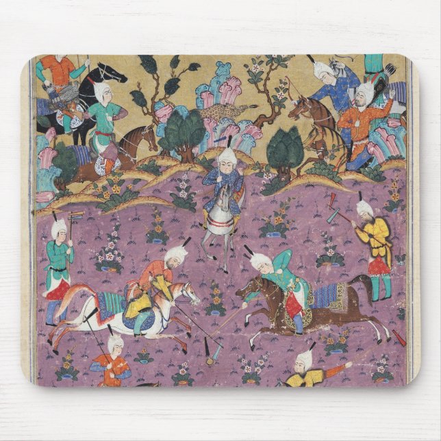 Alfombrilla De Ratón Siavosh que juega polo con Afrasiab (Frente)