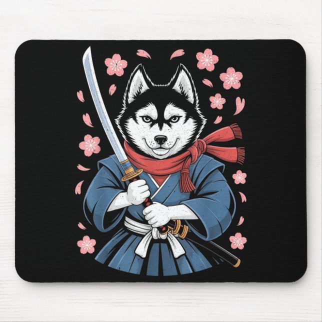 Alfombrilla De Ratón Siberian Husky Dad Cute Japanese Anime Stuff Samur (Frente)