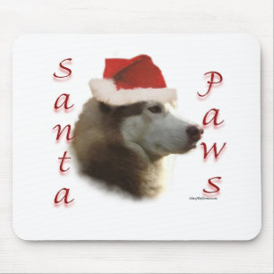 Alfombrilla De Ratón Siberian Husky Santa Paws