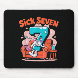 Alfombrilla De Ratón Sick Seven 67 divertido juego de palabras disfraz 