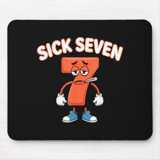 Alfombrilla De Ratón Sick Seven Meme Tee Six Seven Fun Wordplay  (Frente)