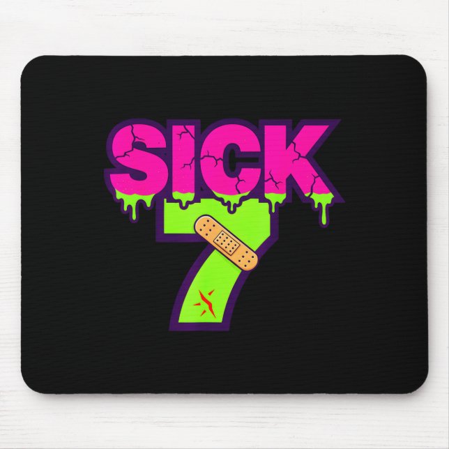 Alfombrilla De Ratón Sick Seven Meme Tee Six Seven Fun Wordplay Drip  (Frente)