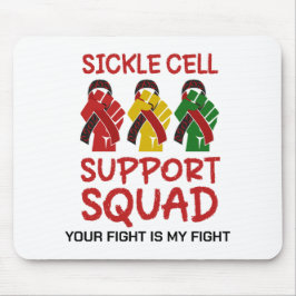 Alfombrilla De Ratón SICKLE CELL SUPPORT SQUAD con texto Personalizado