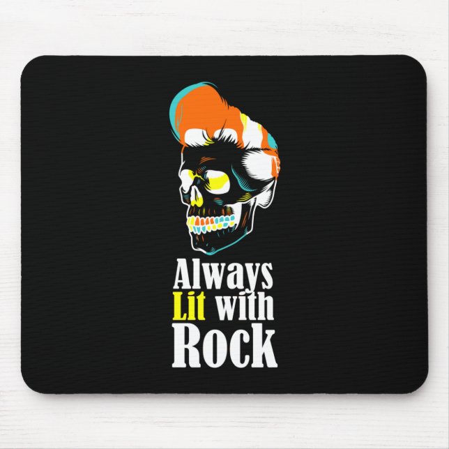 Alfombrilla De Ratón Siempre iluminado con rock (Frente)