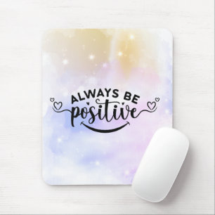 Alfombrilla De Ratón Siempre ser positivo morado amarillo