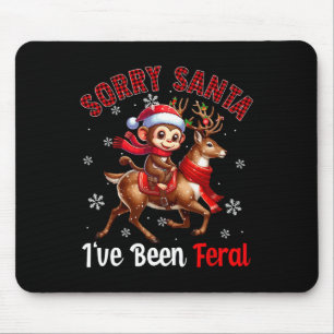 Alfombrilla De Ratón Siento haber sido Navidades Feral Santa Monkey Rid