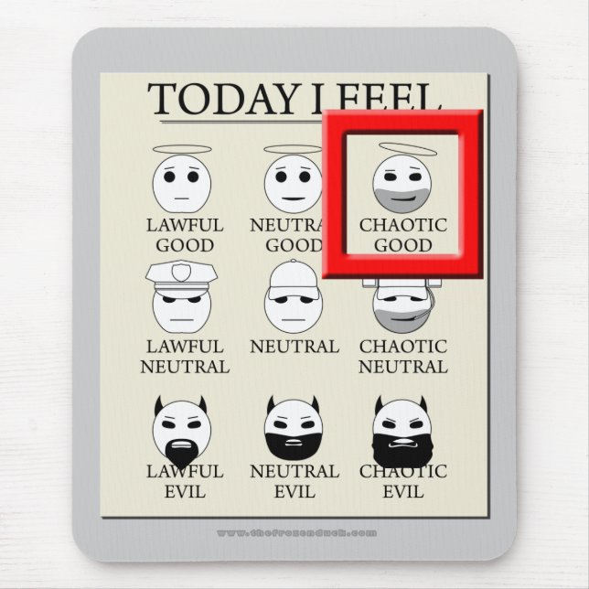 Alfombrilla De Ratón Siento hoy bueno caótico (Frente)