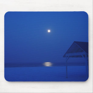 Alfombrilla De Ratón Siesta Key, Florida - Luna llena sobre el golfo al