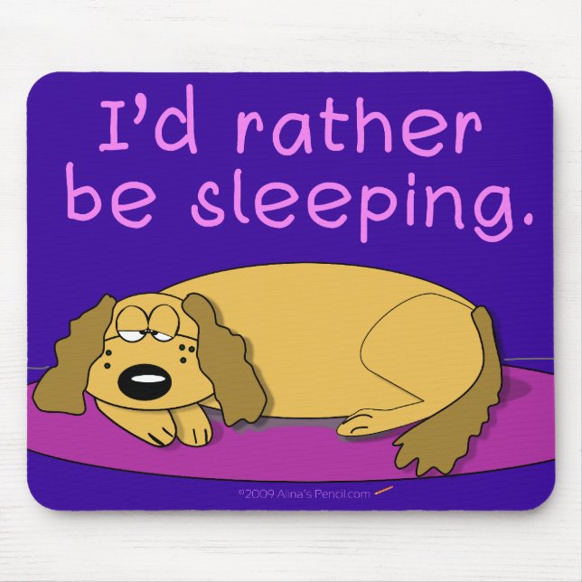 Alfombrilla De Ratón Siesta Mousepad (marina de guerra) del perro (Frente)