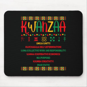 Alfombrilla De Ratón Siete Principios De Kwanzaa Hombres Mujeres Kwanza
