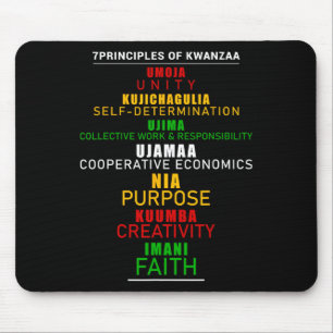 Alfombrilla De Ratón Siete Principios De Kwanzaa Navidades Afro-américa