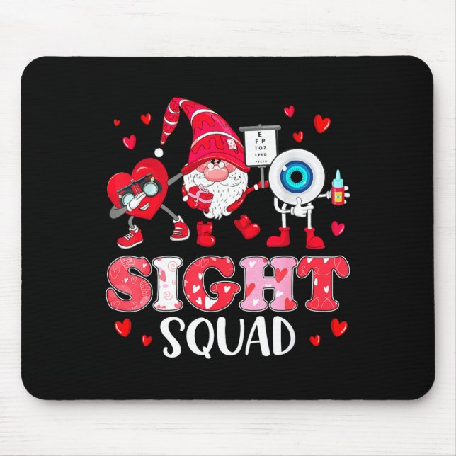 Alfombrilla De Ratón Sight Squad Optician Optometrist Dabbing Heart Val (Frente)
