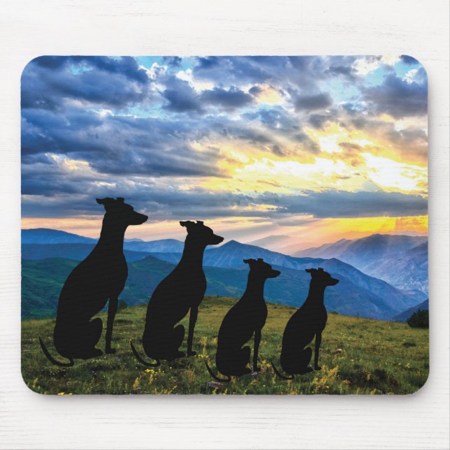 Alfombrilla De Ratón Sighthounds - Greyhound Sunset (Frente)