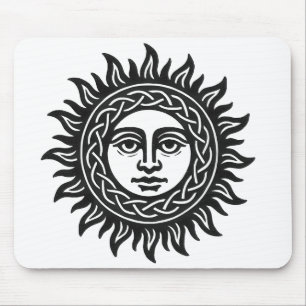 Alfombrilla De Ratón Sigilo del Rostro Solar - Emblema del Sol Negro