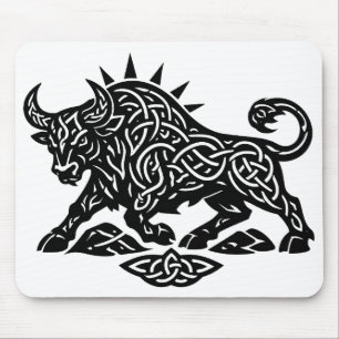 Alfombrilla De Ratón Sigilo del Toro Tauro — Tatuaje Zodiacal Terrenal