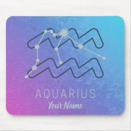 Alfombrilla De Ratón Signo de estrella Aquarius Zodiac Horóscopo acuare