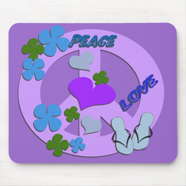 Alfombrilla De Ratón Signo de la paz Mousepad (Frente)