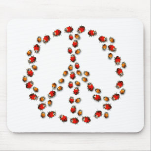Alfombrilla De Ratón Signo de la paz Mousepad de la mariquita