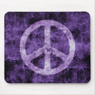 Alfombrilla De Ratón Signo de la paz púrpura apenado Mousepad