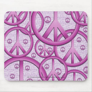 Alfombrilla De Ratón Signo de la paz púrpura Mousepad