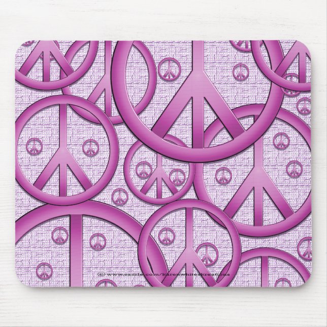 Alfombrilla De Ratón Signo de la paz púrpura Mousepad (Frente)